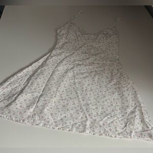 White/Light Pink Floral Slip Dress
